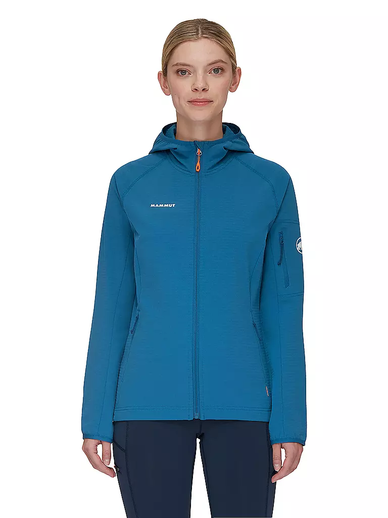 MAMMUT | Damen Fleecejacke Madris Light ML Hooded  | blau