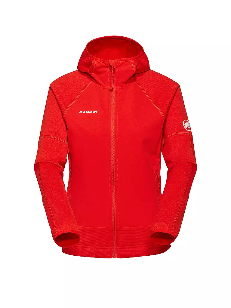 MAMMUT | Damen Fleecejacke Massone Hoodie | rot