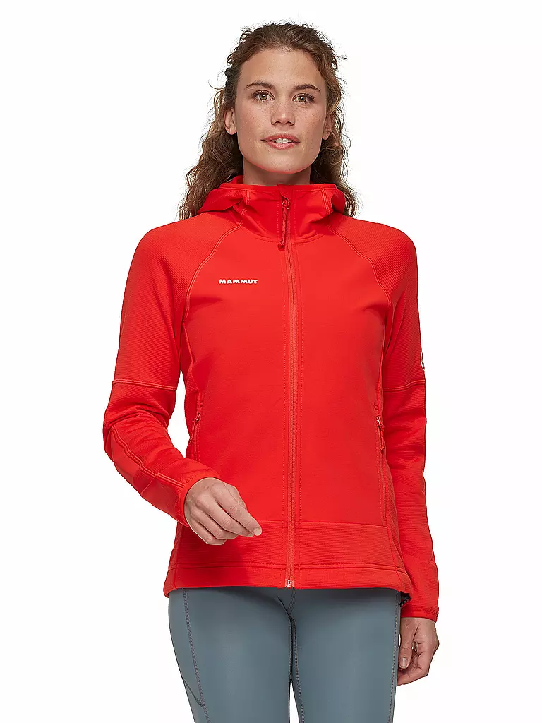 MAMMUT | Damen Fleecejacke Massone Hoodie | rot