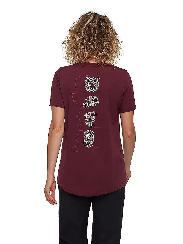 MAMMUT | Damen Funktionsshirt Tree Wool | dunkelrot