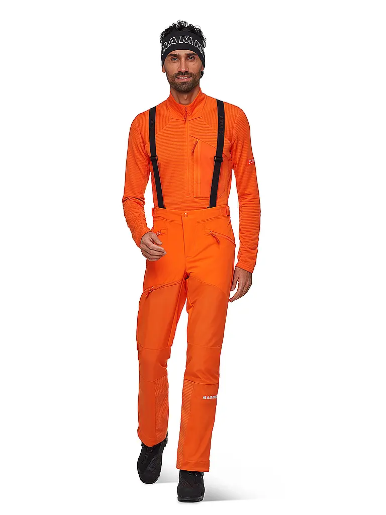 MAMMUT | Herren Softshell Tourenhose Eiger Nordwand Pro mit Träger | orange