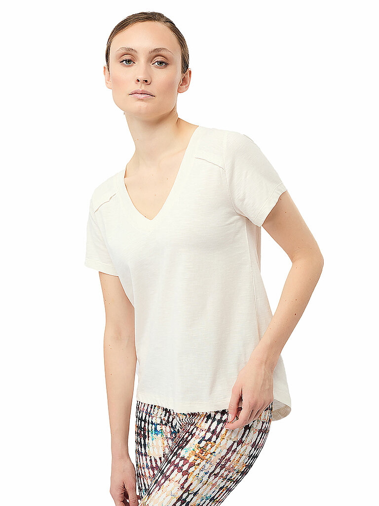 MANDALA Damen Yogashirt The New V-Neck weiss | M