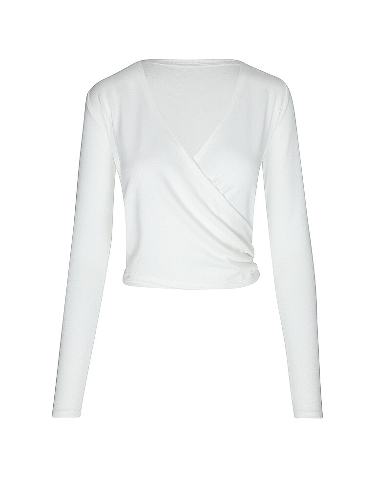 MANDALA Damen Yoga Wickeljacke Ballett Wrap weiss | S