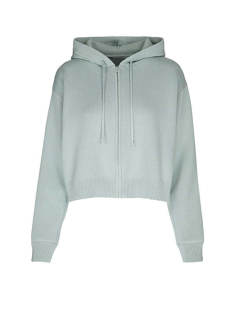 MANDALA Damen Yogajacke Knitted Hoodie hellgrün | M