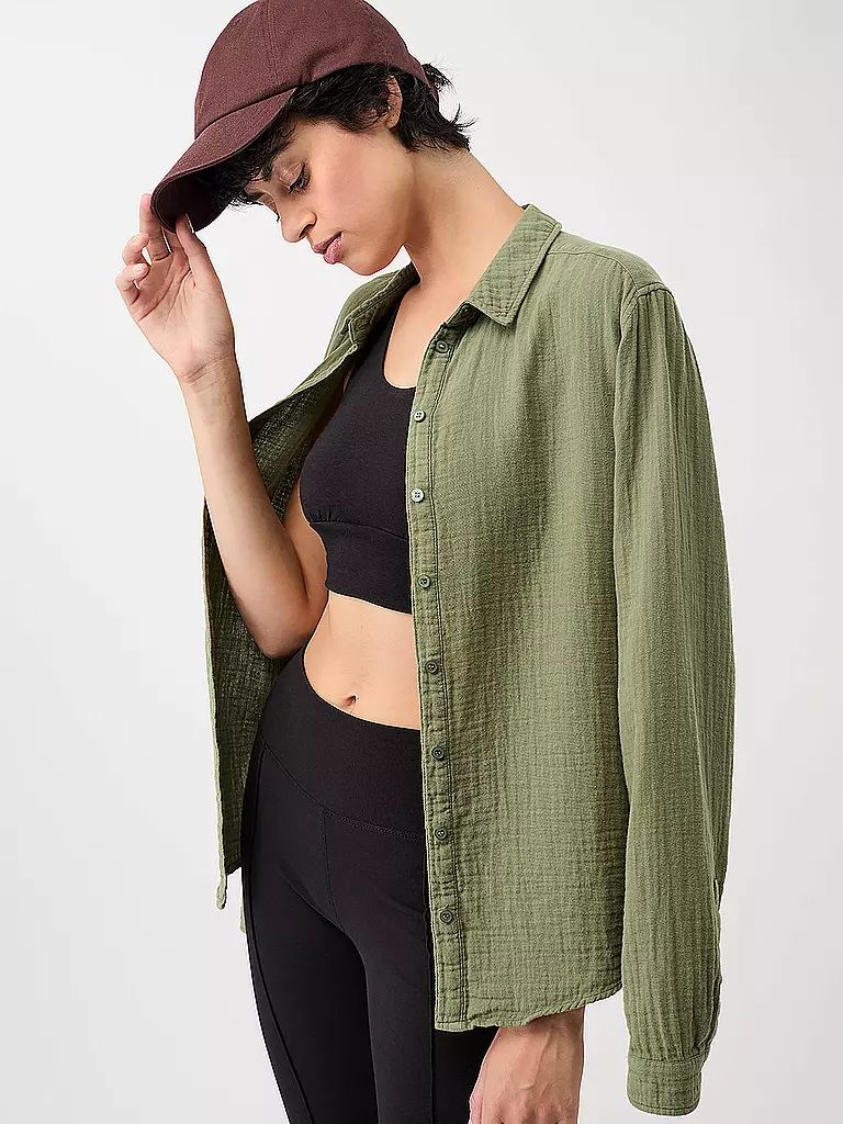MANDALA | Damen Yoga Bluse Tulum | dunkelgrün