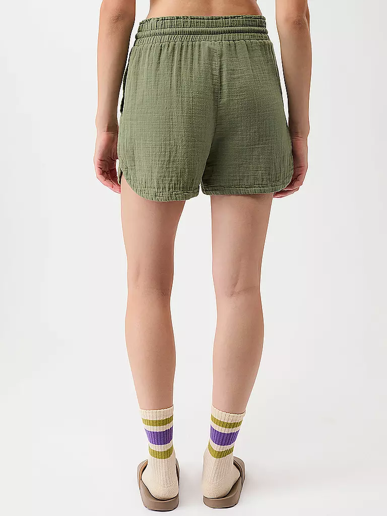 MANDALA | Damen Yoga Short Santa Monica | dunkelgrün