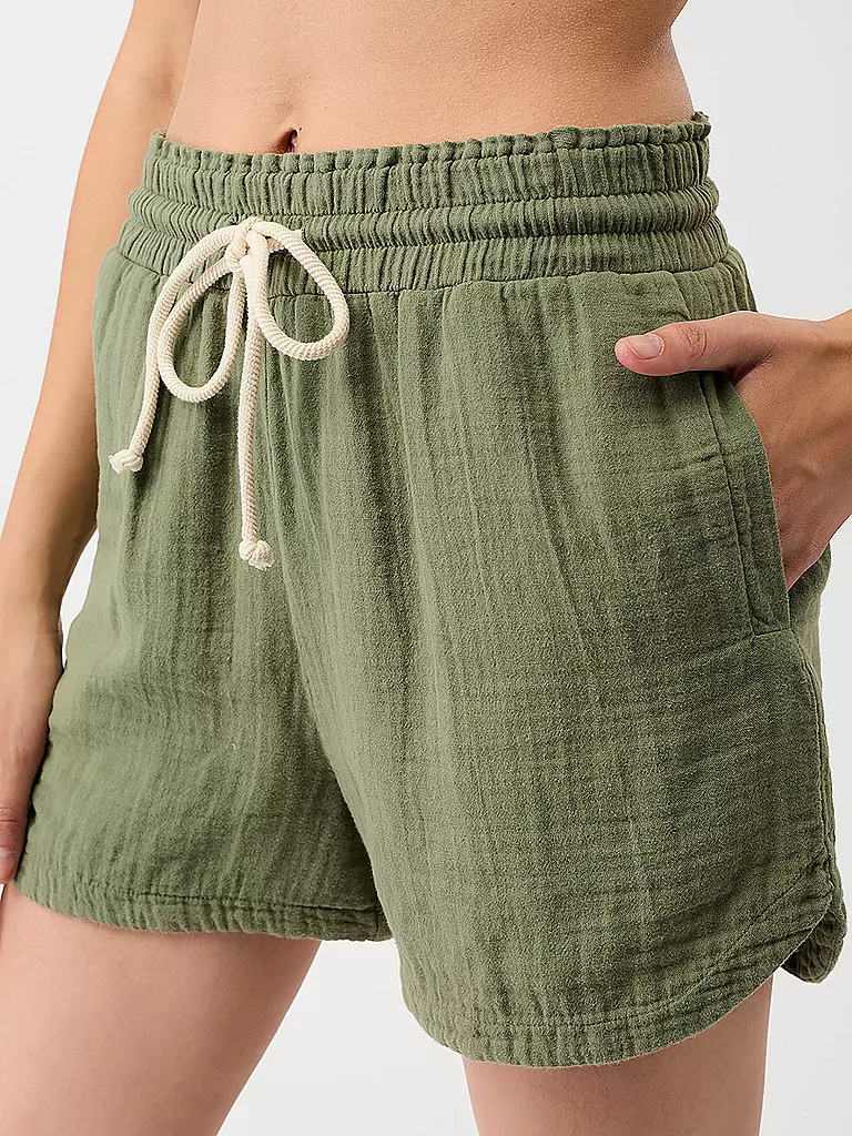 MANDALA | Damen Yoga Short Santa Monica | dunkelgrün