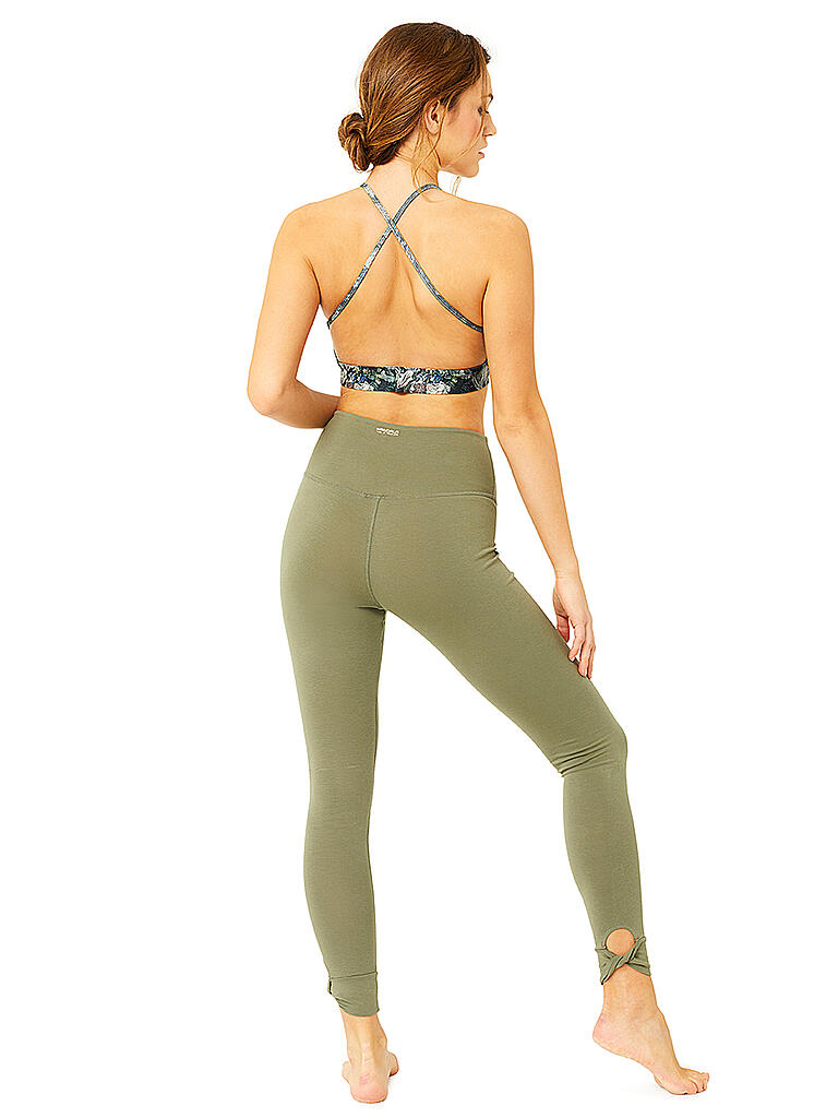 MANDALA | Damen Yoga Tight Cutout | olive