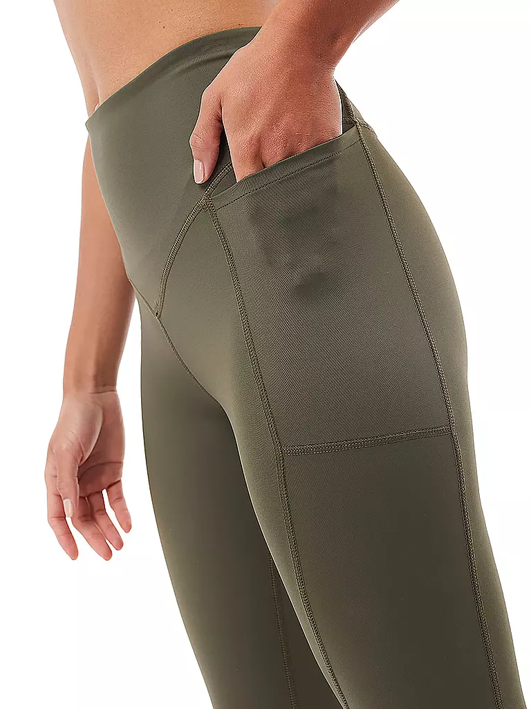 MANDALA | Damen Yogatight V-Style | olive