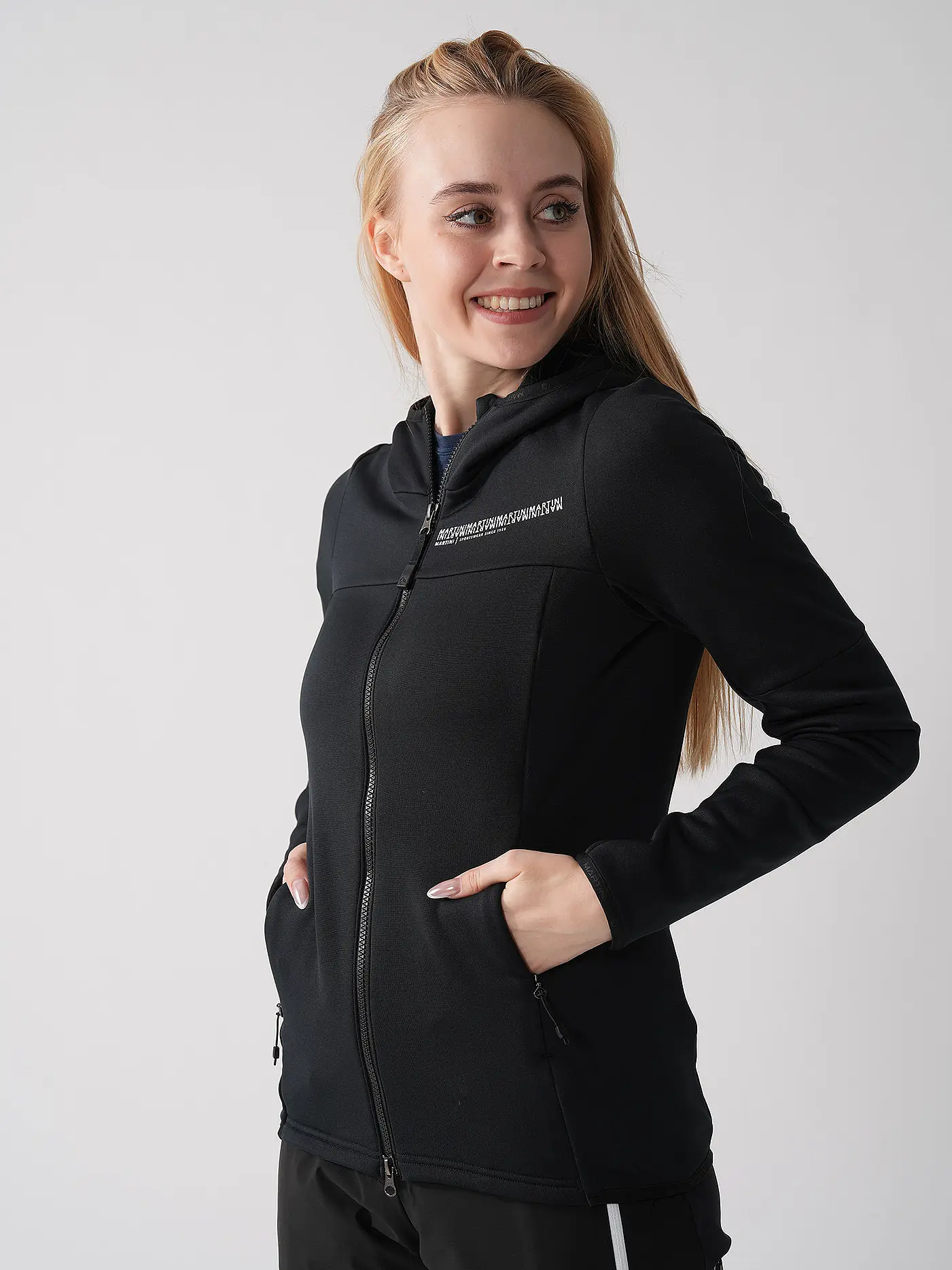MARTINI | Damen Fleecejacke Recharge Hoodie | schwarz