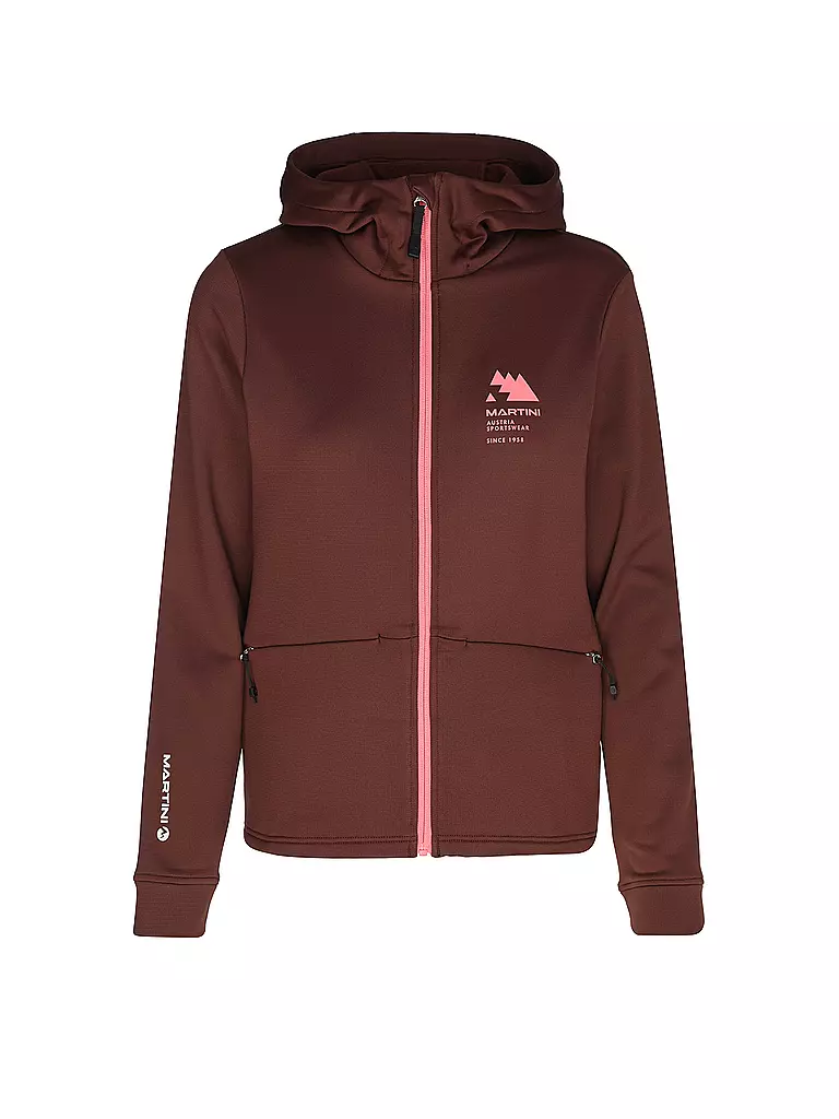 MARTINI | Damen Fleecejacke Sunrise Hoodie | dunkelrot