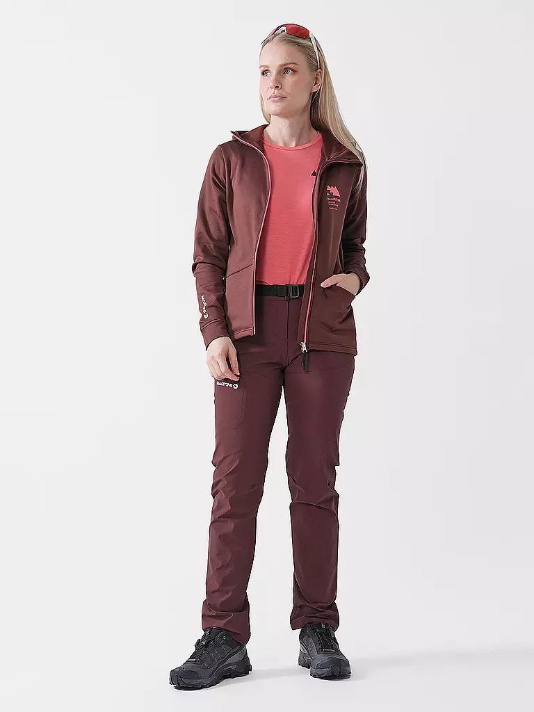 MARTINI | Damen Fleecejacke Sunrise Hoodie | dunkelrot