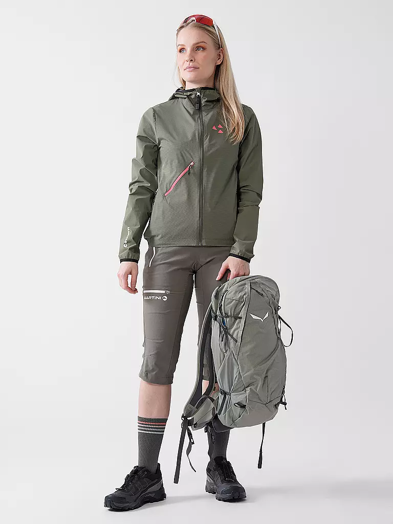 MARTINI | Damen Softshell Hybridjacke Trektech Hoodie | olive