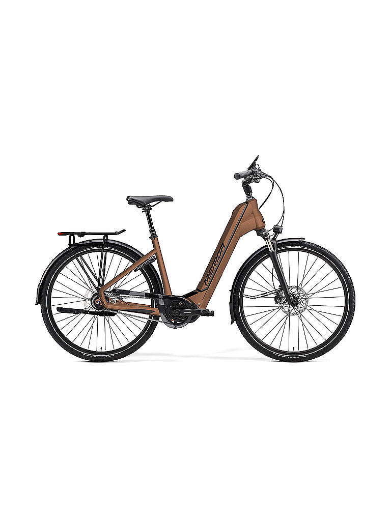 MERIDA | Damen E-Trekkingbike 28" eSPRESSO City 700 EQ 2022 (Tiefeinsteiger) | braun
