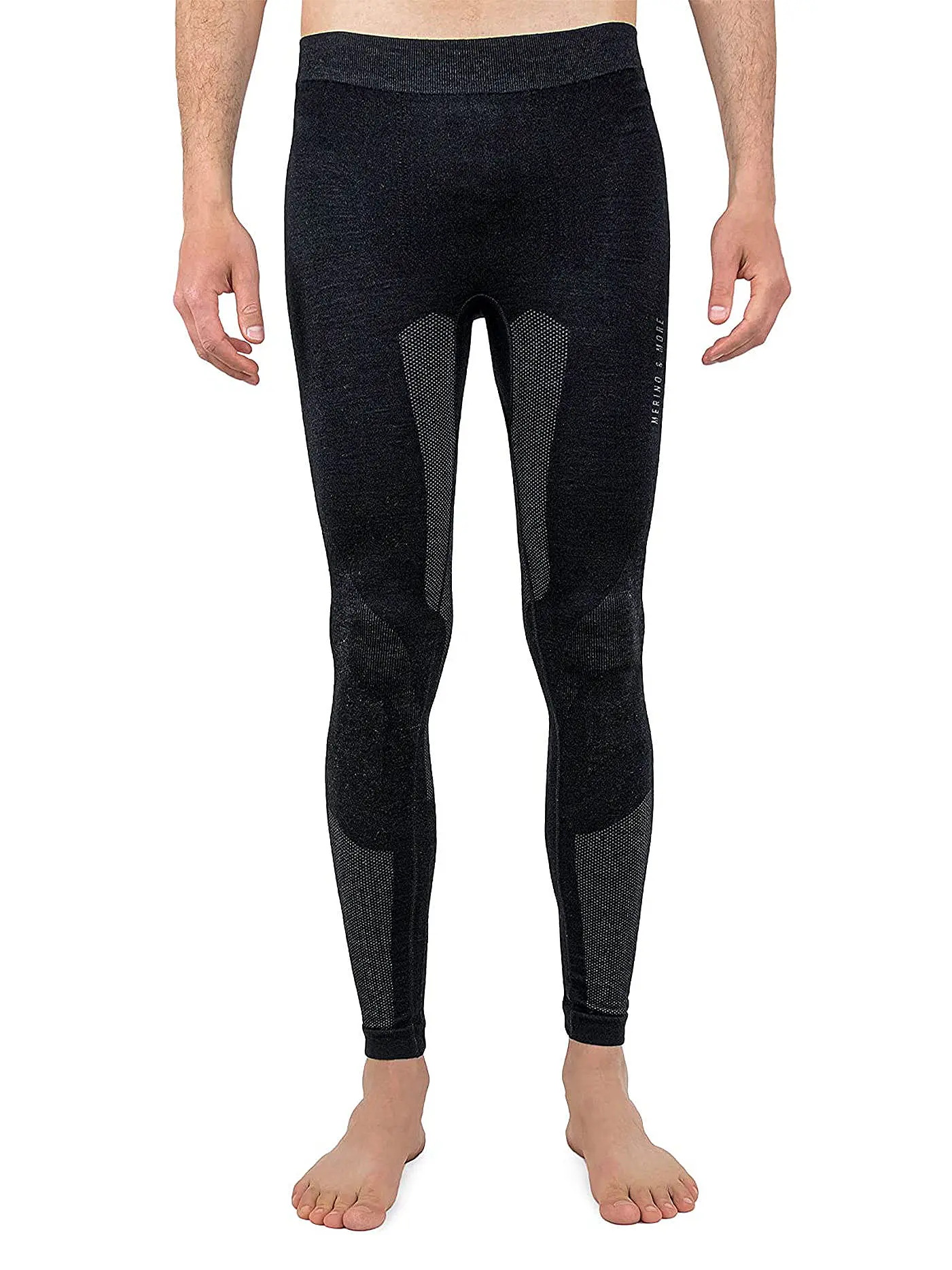 MERINO & MORE | Herren Funktionsunterhose lang | schwarz