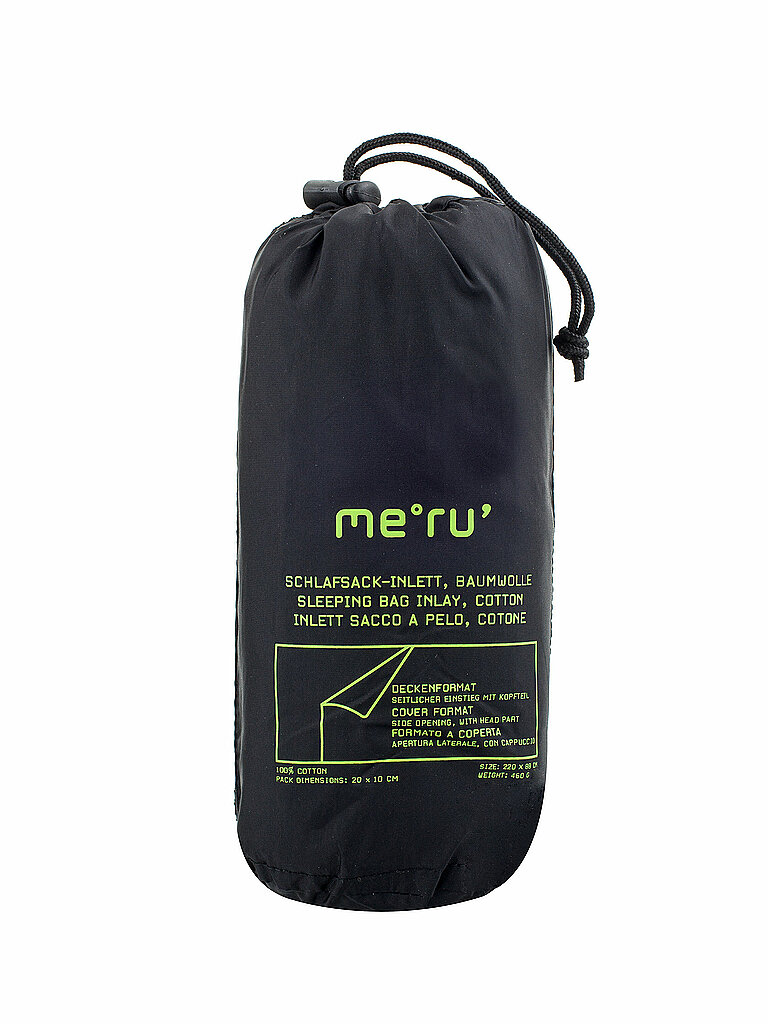 MERU Hütten-Schlafsack 19x9cm 450g weiss