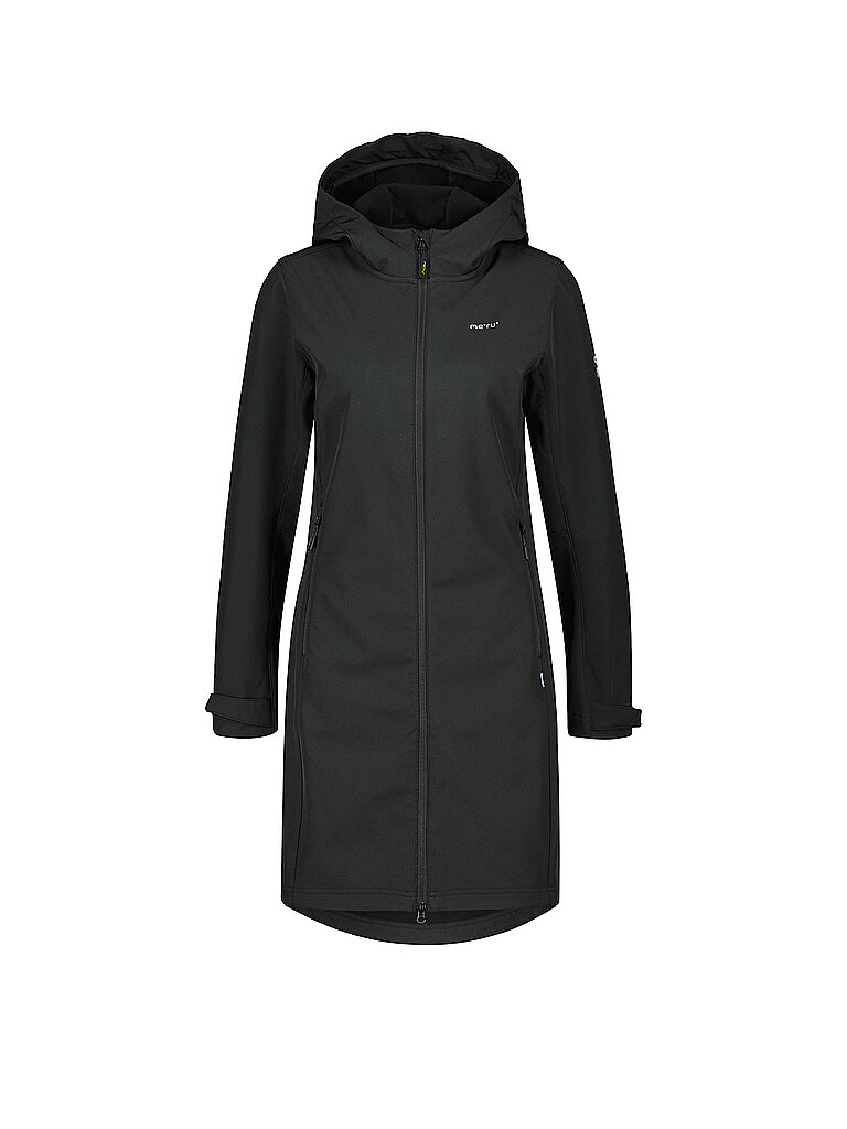 MERU Damen Winter Softshellmantel Touloluse Hoodie schwarz | 34