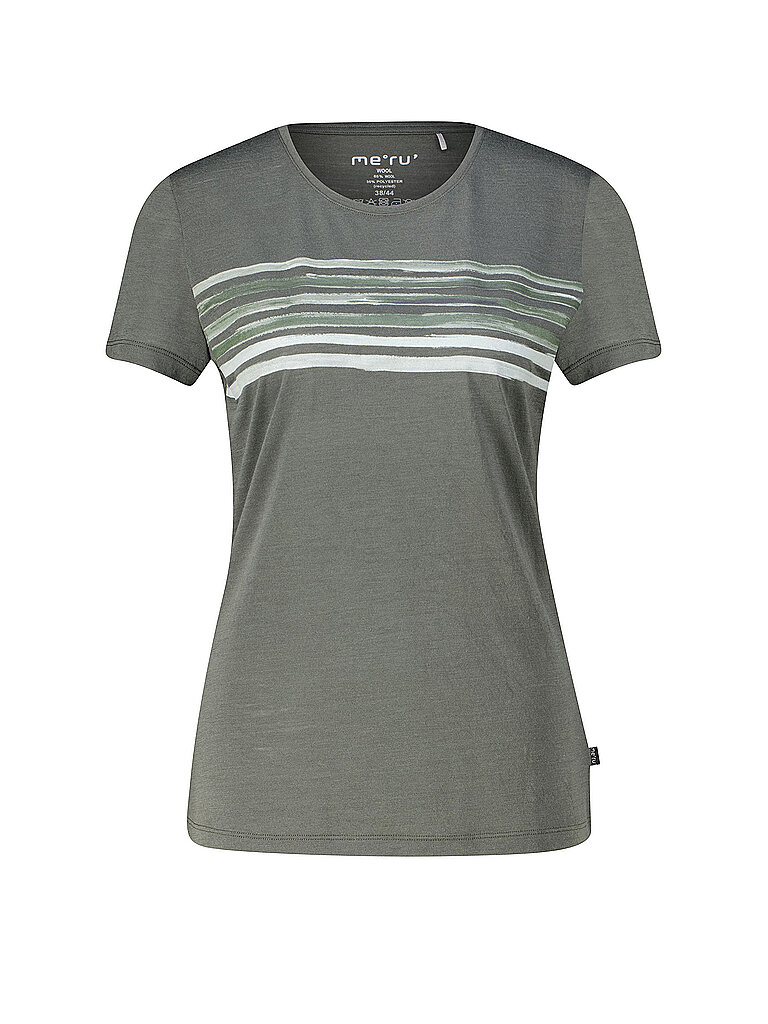 MERU Damen Funktionsshirt Trelleborg Woolmix dunkelgrün | 40