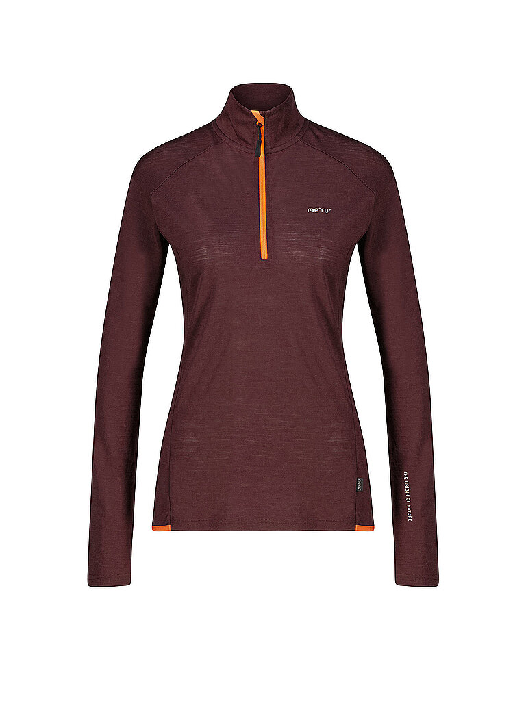 MERU  Damen Funktions Zipshirt Vordingborg  braun | 44