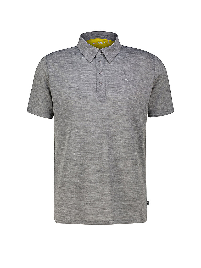MERU Herren Funktionspolo Monforte Woolmix grau | S
