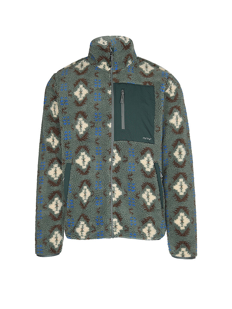 MERU Herren Fleecejacke Rennes dunkelgrün | S
