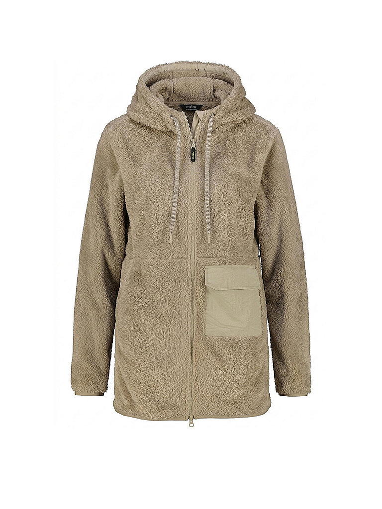 MERU Damen Fleecemantel Nunavut Hoodie hellgrau | 34