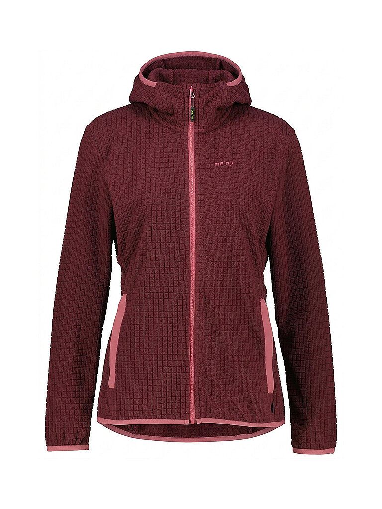 MERU Damen Fleecejacke Jamundi Hoodie dunkelrot | S