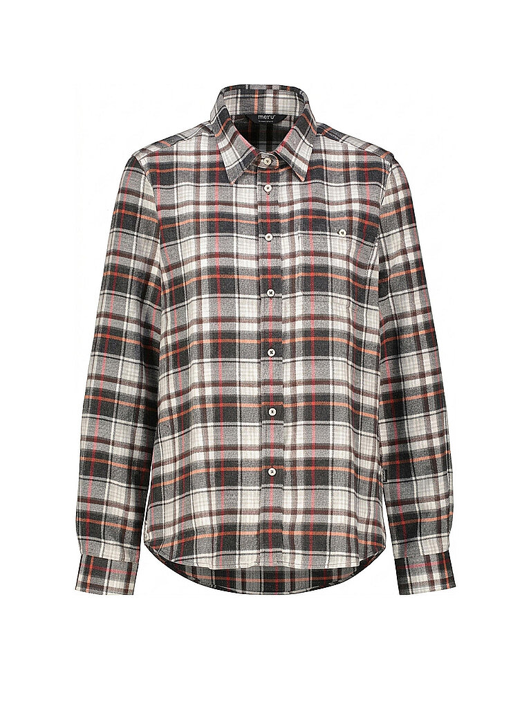 MERU Damen Bluse Waimate Flannel dunkelrot | XL
