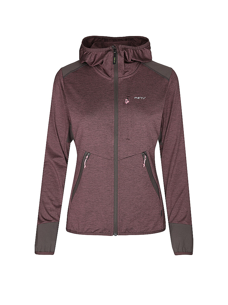 MERU Damen Fleecejacke Silkeborg Stretch Hoodie dunkelrot | 36