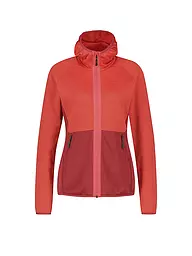 MERU | Damen Fleecejacke Beja Pattern Backs Hoodie | koralle