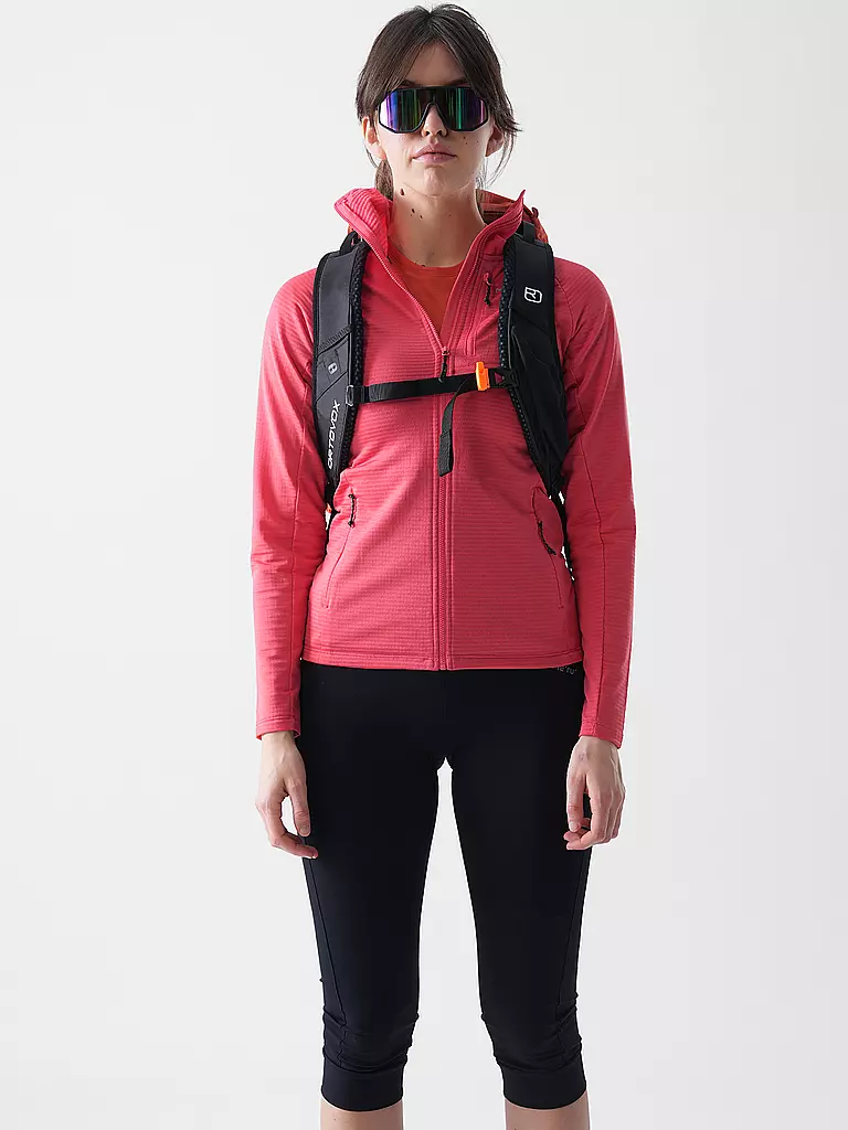 MERU | Damen Fleecejacke Highfields Hoodie | koralle