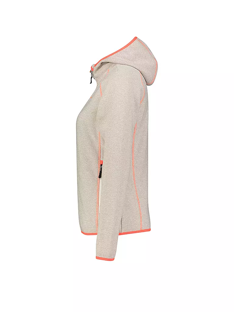 MERU | Damen Fleecejacke Horta Hoodie | beige