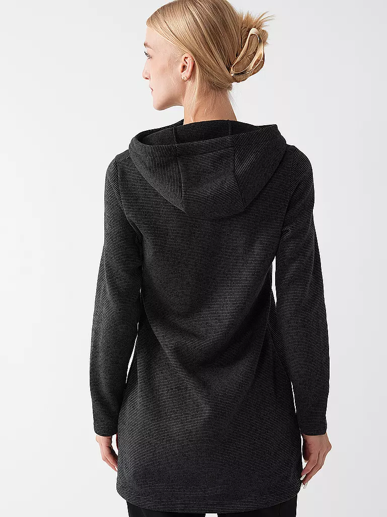 MERU | Damen Fleecejacke lang Bergen | schwarz