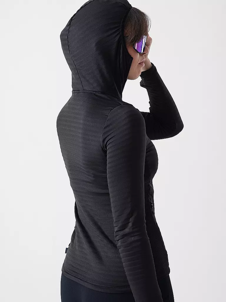 MERU | Damen Fleecejacke Moreno Hoodie | schwarz