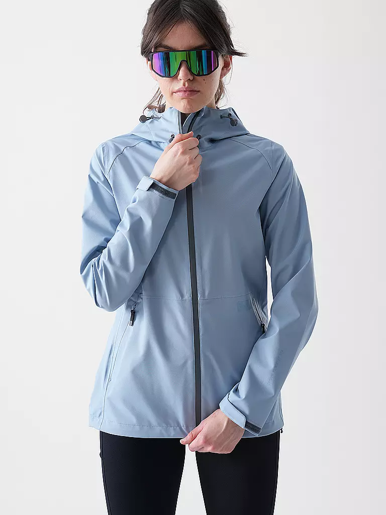 MERU | Damen Wanderjacke Amarante 3L Hoodie | hellblau