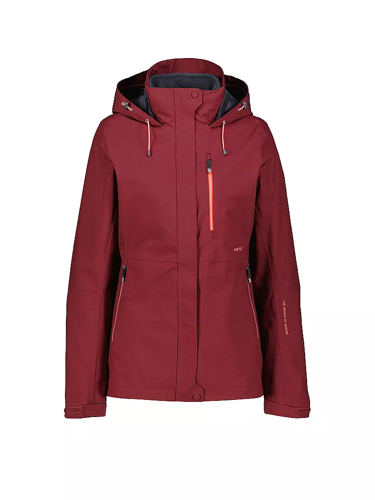 MERU | Damen Wanderjacke Uppsala 2in1 | dunkelrot