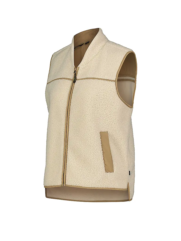 MERU | Damen Weste Herlev Teddyfleece | beige