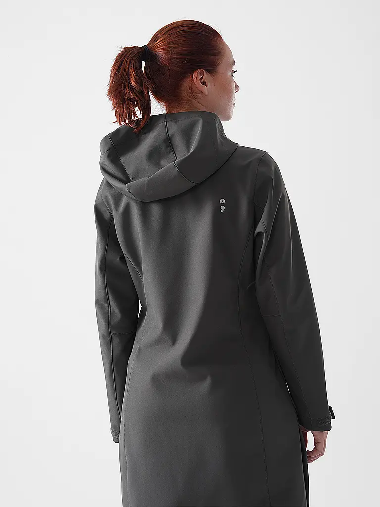 MERU | Damen Winter Softshellmantel Touloluse Hoodie | grau