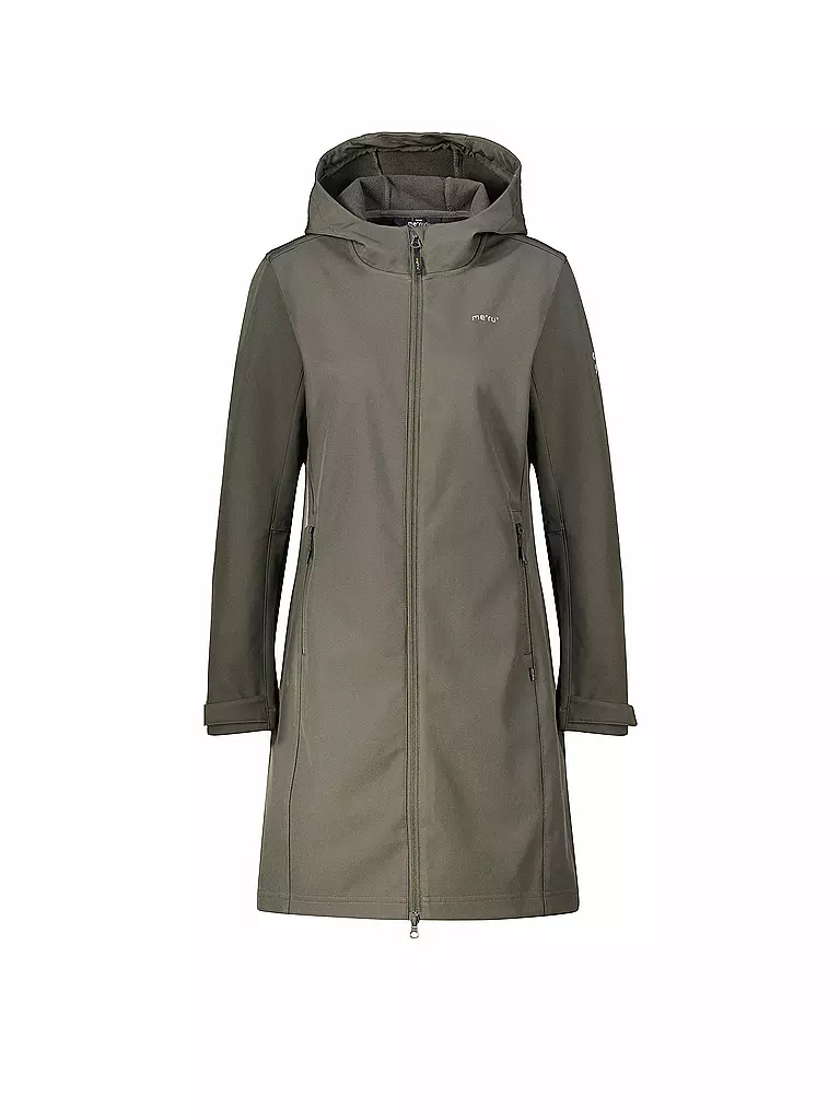 MERU | Damen Winter Softshellmanten Touloluse Hoodie | grau