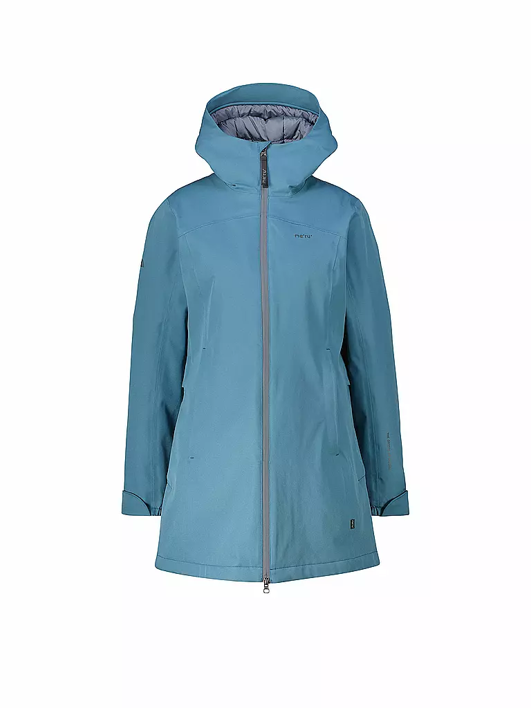MERU | Damen Wintermantel Nora Hoodie | petrol
