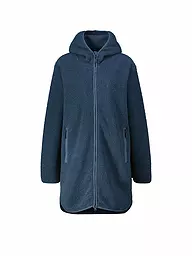 MERU | Damen Wintermantel Sigtuna Teddyfleece Hoodie | dunkelblau
