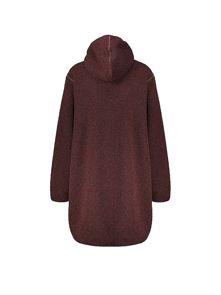 MERU | Damen Wintermantel Sigtuna Teddyfleece Hoodie | kupfer