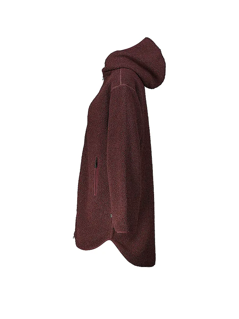 MERU | Damen Wintermantel Sigtuna Teddyfleece Hoodie | kupfer