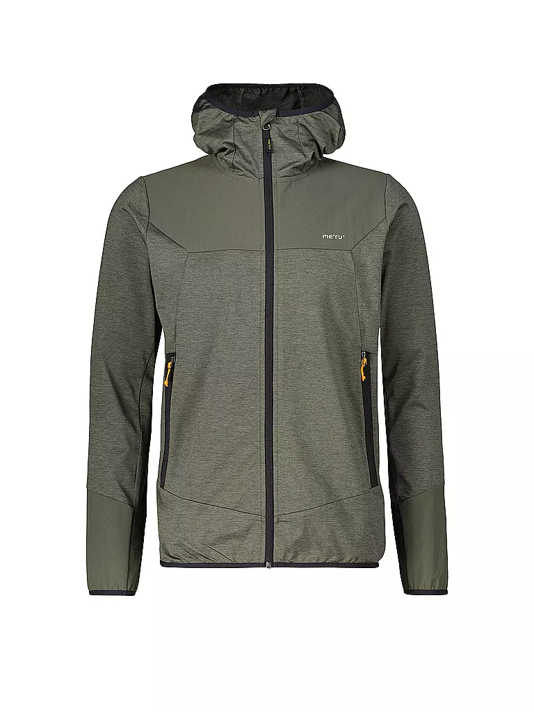 MERU | Herren Fleecejacke Faxe Powerstretch Hoodie | dunkelgrün