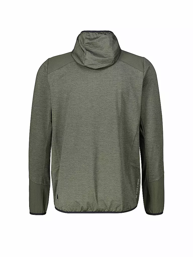 MERU | Herren Fleecejacke Faxe Powerstretch Hoodie | dunkelgrün