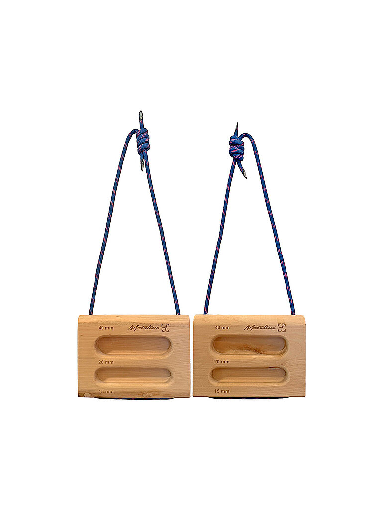 METOLIUS Trainingsgerät Wood Rock Rings II braun