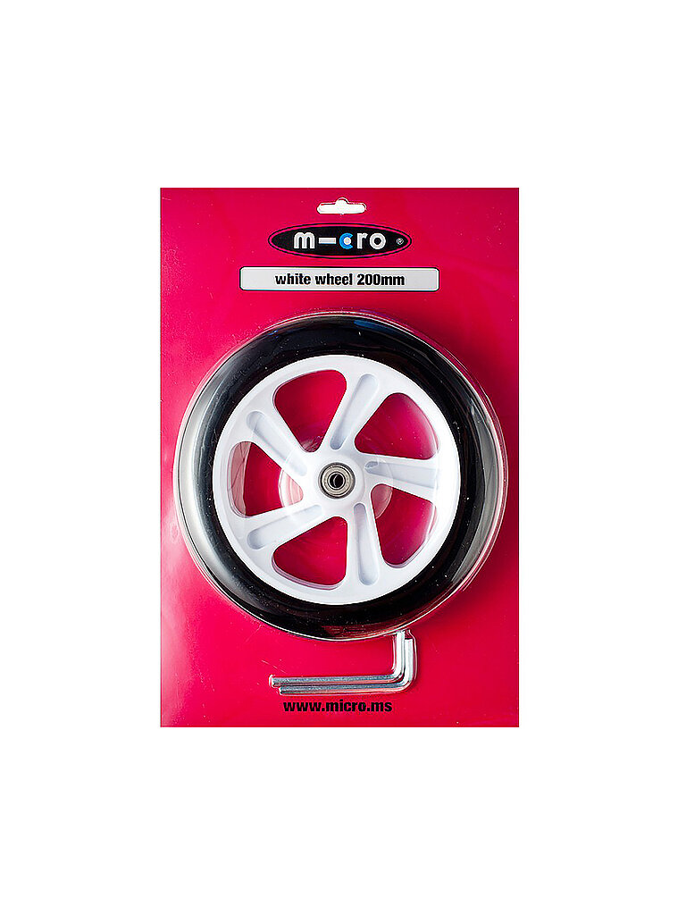 MICRO 200mm Rolle für Micro Scooter White weiß