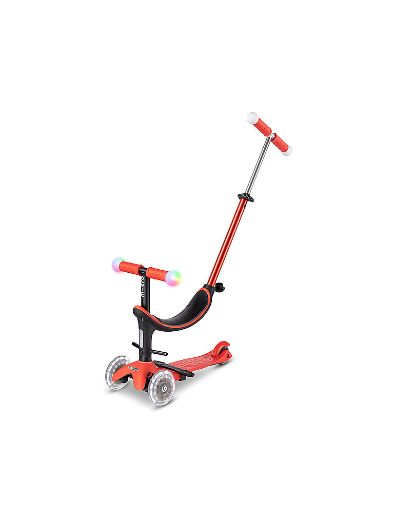 MICRO Kinder Scooter Micro Mini 2Grow Deluxe Magic LED rot