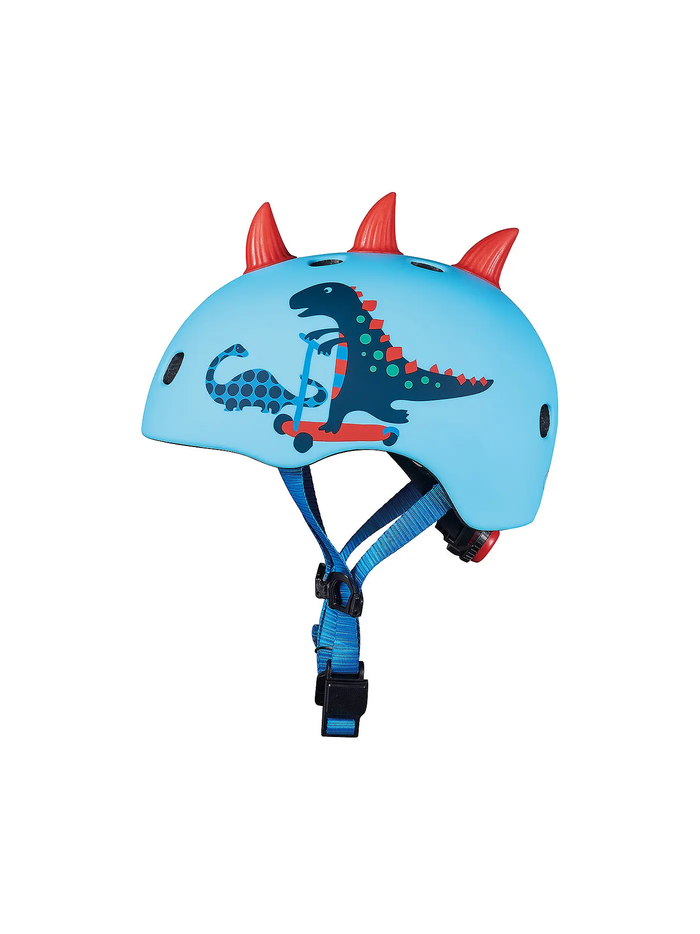 MICRO | Kinder Scooter Helm Scootersaurus 3D V2 | blau