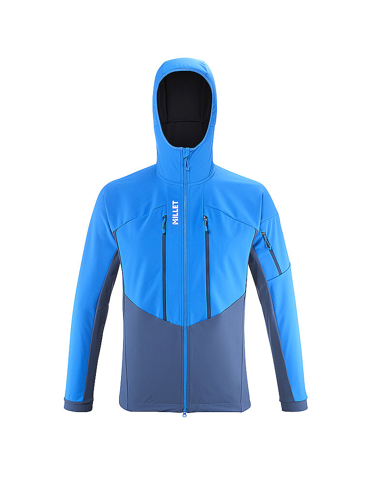 MILLET Herren Touren Softshelljacke White Shield Hoodie blau | XL